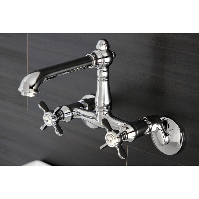 Essex Two-Handle 2-Hole Wall Mount Bridge Kitchen Faucet