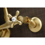 English Country Two-Handle 2-Hole Wall Mount Bridge Kitchen Faucet