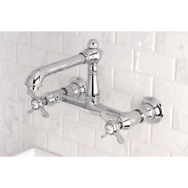 Essex Double-Handle 2-Hole Wall Mount Bathroom Faucet