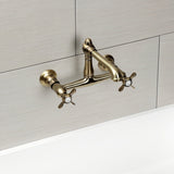 Essex Double-Handle 2-Hole Wall Mount Bathroom Faucet