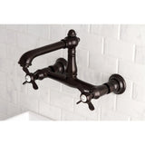 Essex Double-Handle 2-Hole Wall Mount Bathroom Faucet