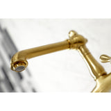 English Country Double-Handle 2-Hole Wall Mount Bathroom Faucet