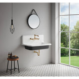 English Country Double-Handle 2-Hole Wall Mount Bathroom Faucet