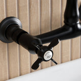 Essex Double-Handle 2-Hole Wall Mount Bathroom Faucet