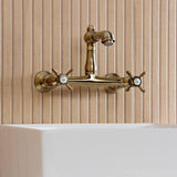 Essex Double-Handle 2-Hole Wall Mount Bathroom Faucet