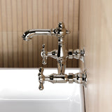 English Country Double-Handle 2-Hole Wall Mount Bathroom Faucet