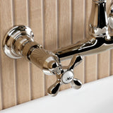 English Country Double-Handle 2-Hole Wall Mount Bathroom Faucet