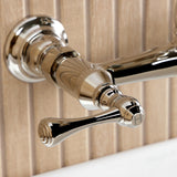 English Country Double-Handle 2-Hole Wall Mount Bathroom Faucet