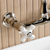 English Country Double-Handle 2-Hole Wall Mount Bathroom Faucet