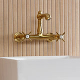Essex Double-Handle 2-Hole Wall Mount Bathroom Faucet