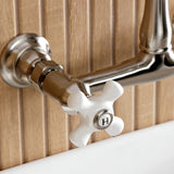 English Country Double-Handle 2-Hole Wall Mount Bathroom Faucet