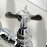 Essex Two-Handle 4-Hole Deck Mount Bridge Kitchen Faucet with Brass Side Sprayer