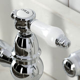 Bel-Air Two-Handle 4-Hole Deck Mount Bridge Kitchen Faucet with Brass Side Sprayer