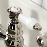 Bel-Air Two-Handle 4-Hole Deck Mount Bridge Kitchen Faucet with Brass Side Sprayer