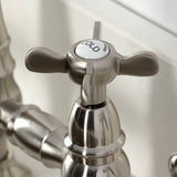 Essex Two-Handle 4-Hole Deck Mount Bridge Kitchen Faucet with Brass Side Sprayer