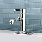 Kaiser One-Handle 1-Hole Bathroom Faucet with Deck Plate and Brass Pop-Up Drain