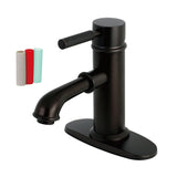 Kaiser One-Handle 1-Hole Bathroom Faucet with Deck Plate and Brass Pop-Up Drain