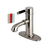 Kaiser One-Handle 1-Hole Bathroom Faucet with Deck Plate and Brass Pop-Up Drain