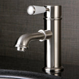 Paris One-Handle 1-Hole Bathroom Faucet with Deck Plate and Brass Pop-Up Drain