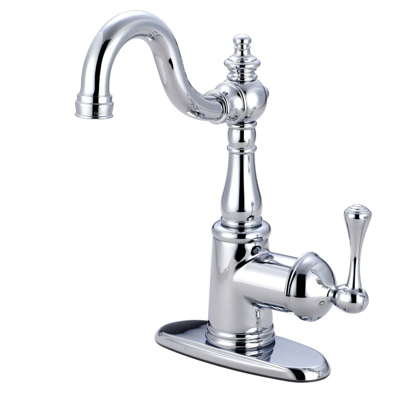 English Vintage One-Handle 1-Hole Deck Mount Bar Faucet