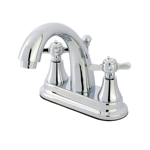 Essex Two-Handle 3-Hole Deck Mount 4" Centerset Bathroom Faucet with Brass Pop-Up