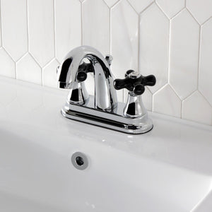 Duchess Two-Handle 3-Hole Deck Mount 4" Centerset Bathroom Faucet with Brass Pop-Up