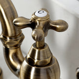 English Country Two-Handle 3-Hole Deck Mount Bridge Kitchen Faucet with Brass Side Sprayer