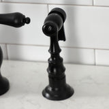 Heirloom Two-Handle 3-Hole Deck Mount Bridge Kitchen Faucet with Brass Side Sprayer
