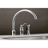 Templeton Single-Handle 3-Hole Widespread Kitchen Faucet with Brass Sprayer