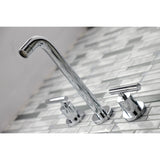 Manhattan Two-Handle 3-Hole Wall Mount Roman Tub Faucet