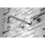 Manhattan Two-Handle 3-Hole Wall Mount Roman Tub Faucet