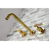 Milano Two-Handle 3-Hole Wall Mount Roman Tub Faucet