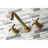 Essex Two-Handle 3-Hole Wall Mount Roman Tub Faucet