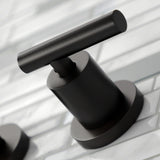 Manhattan Two-Handle 3-Hole Wall Mount Roman Tub Faucet