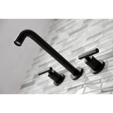 Manhattan Two-Handle 3-Hole Wall Mount Roman Tub Faucet