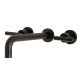 Manhattan Two-Handle 3-Hole Wall Mount Roman Tub Faucet