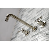 Manhattan Two-Handle 3-Hole Wall Mount Roman Tub Faucet