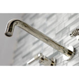 Milano Two-Handle 3-Hole Wall Mount Roman Tub Faucet