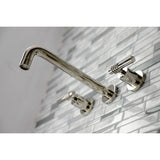 Milano Two-Handle 3-Hole Wall Mount Roman Tub Faucet