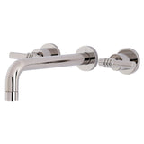 Milano Two-Handle 3-Hole Wall Mount Roman Tub Faucet
