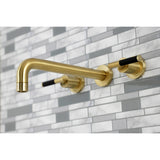 Kaiser Two-Handle 3-Hole Wall Mount Roman Tub Faucet