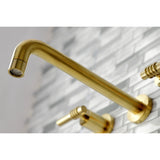Milano Two-Handle 3-Hole Wall Mount Roman Tub Faucet