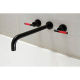 Kaiser Two-Handle 3-Hole Wall Mount Tub Faucet