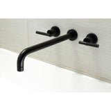 Kaiser Two-Handle 3-Hole Wall Mount Tub Faucet