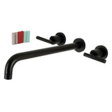 Kaiser Two-Handle 3-Hole Wall Mount Tub Faucet