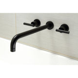 Manhattan Two-Handle 3-Hole Wall Mount Roman Tub Faucet