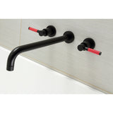 Kaiser Two-Handle 3-Hole Wall Mount Tub Faucet