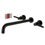Kaiser Two-Handle 3-Hole Wall Mount Tub Faucet