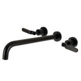 Whitaker Two-Handle 3-Hole Wall Mount Tub Faucet