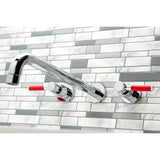 Kaiser Two-Handle 3-Hole Wall Mount Tub Faucet
